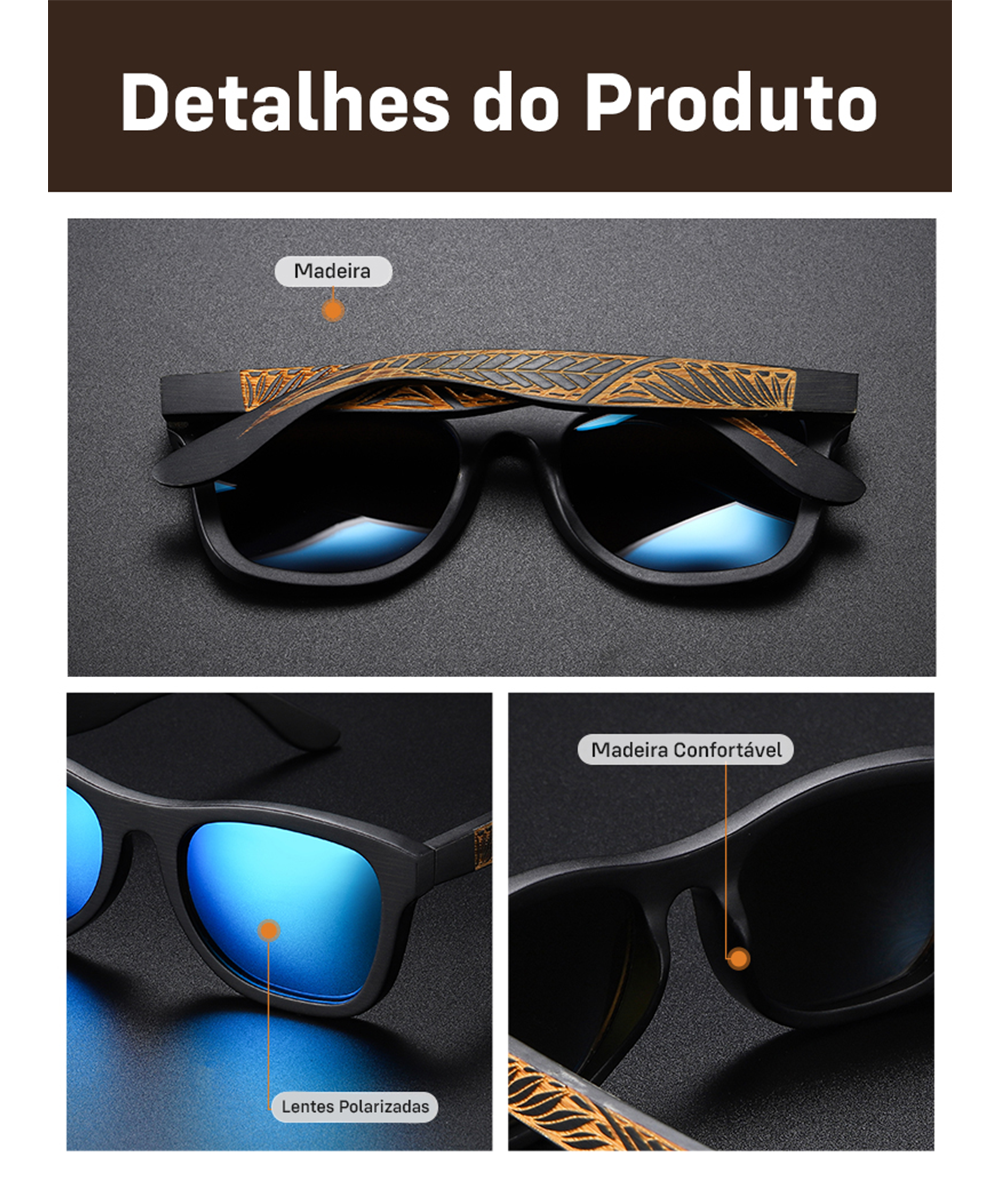 Óculos Brown Bambu Viver Noronha - Frete Grátis