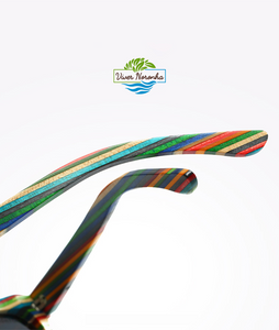 Óculos Bambu Colorido Viver Noronha - Frete Grátis