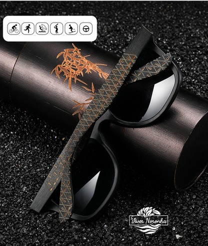 Óculos Bambu Dark Viver Noronha - Frete Grátis