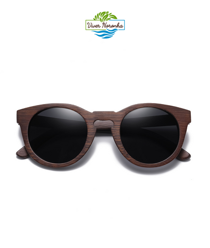 Óculos Redondo Black Bambu Viver Noronha - Frete Grátis