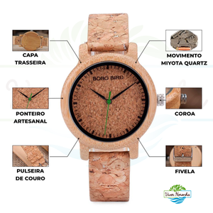 Relógio Madeira SimpleWood - Frete Grátis