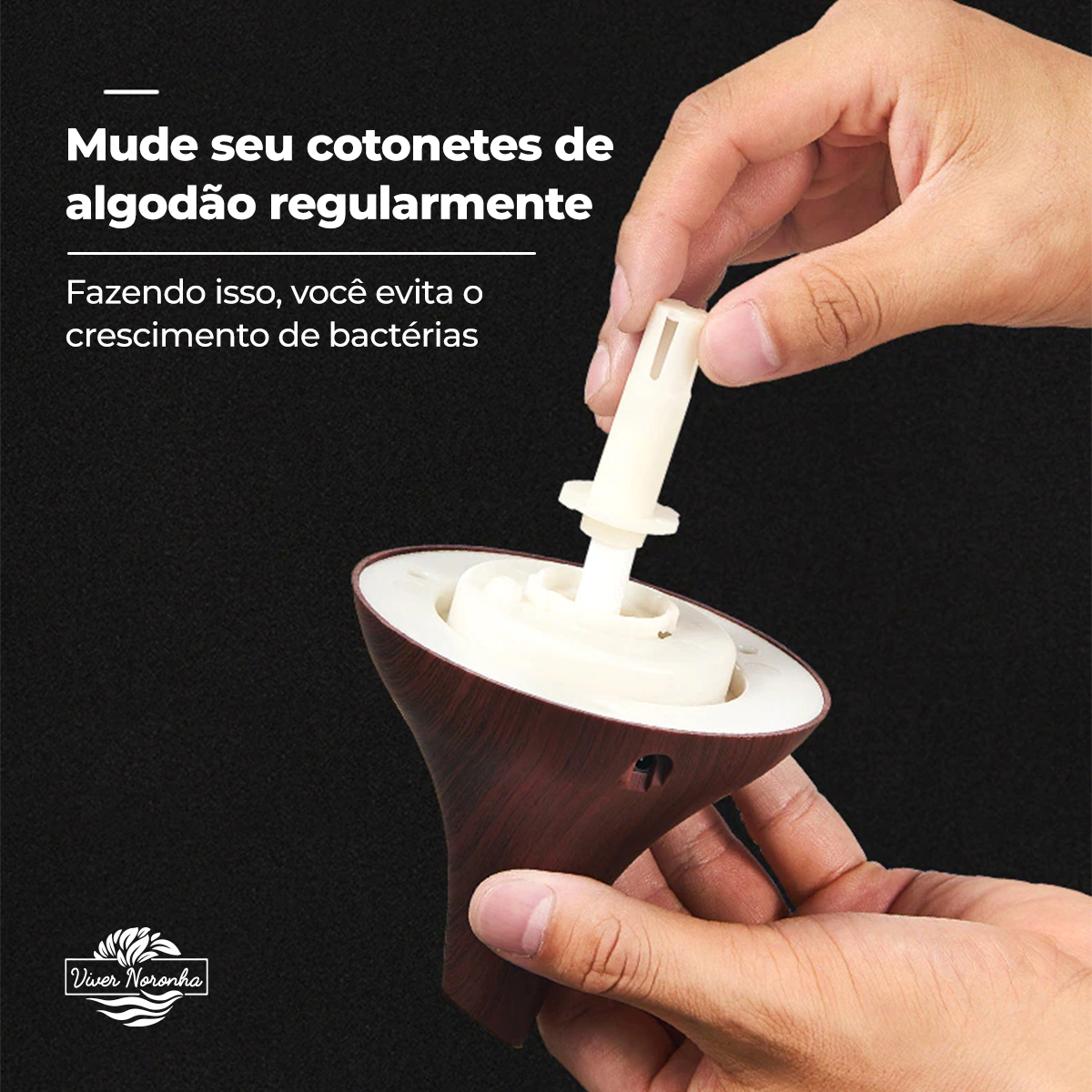Umidificador Madeira - Frete Grátis