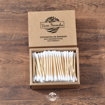 5 Caixas (1.000 Un.) Cotton Buds Biodegradáveis - Frete Grátis