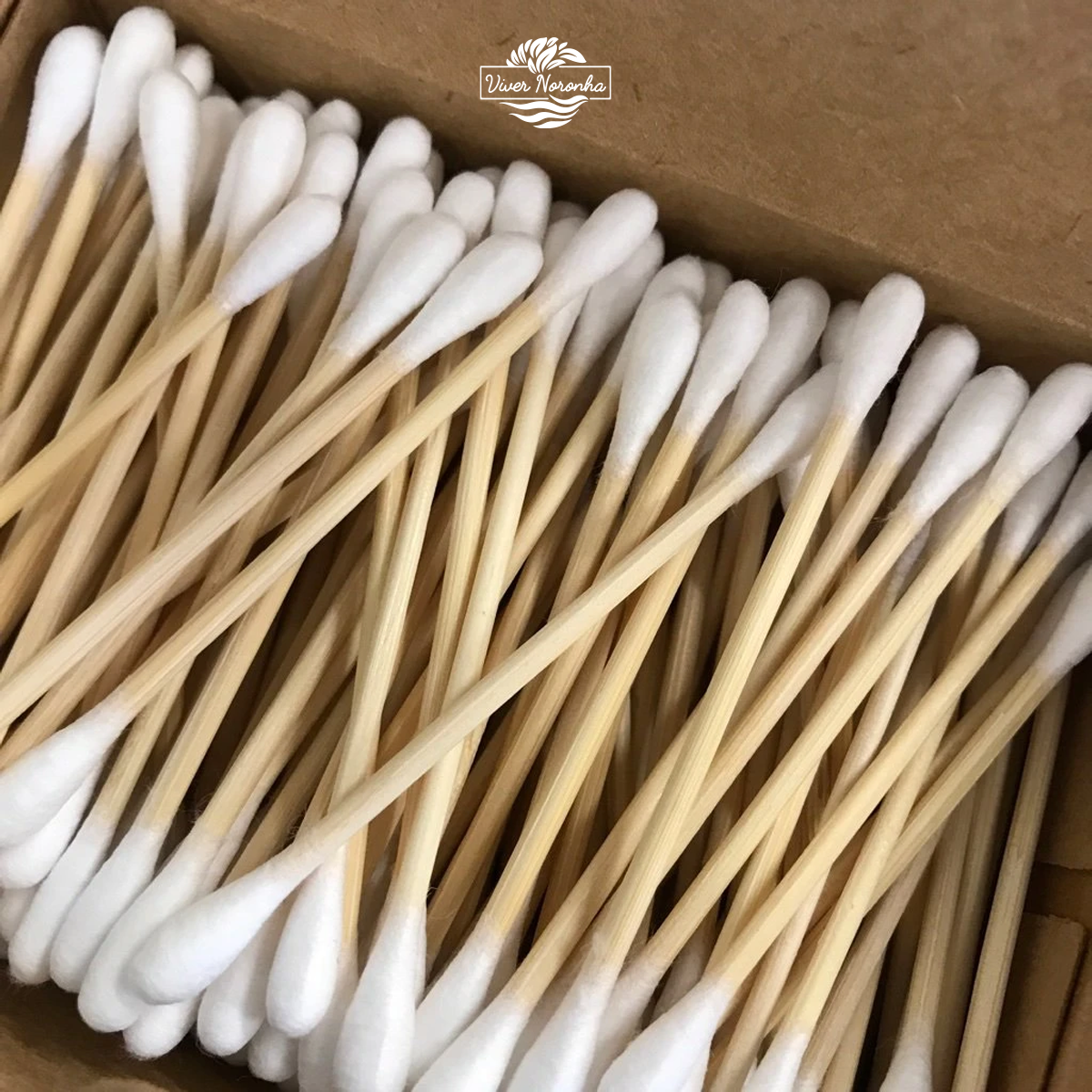 5 Caixas (1.000 Un.) Cotton Buds Biodegradáveis - Frete Grátis