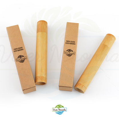 10 Escovas de bambu + 01 Case - Combo Adulto - Frete Grátis