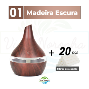 Kit Umidificador Madeira + 20 Filtros - Frete Grátis