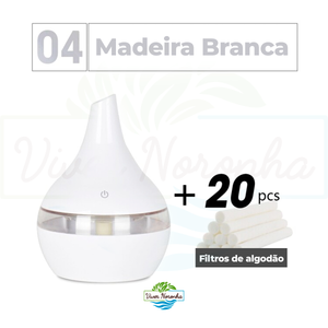 Kit Umidificador Madeira + 20 Filtros - Frete Grátis