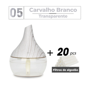 Kit Umidificador Madeira + 20 Filtros - Frete Grátis
