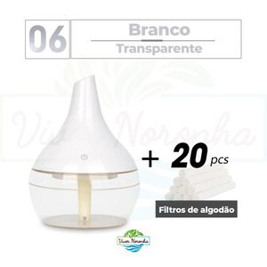 Kit Umidificador Madeira + 20 Filtros - Frete Grátis